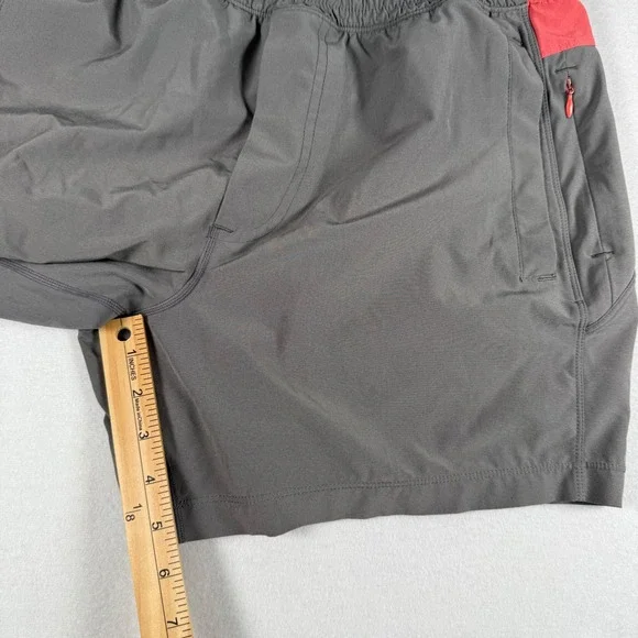 Bird Dogs Boom Men's Training Shorts Gray Orange Zipper Pockets Activewear - Picture 5 of 7